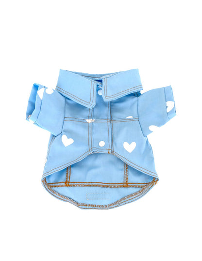 SKY BLUE DENIM HEART | Jacket