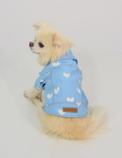 SKY BLUE DENIM HEART | Jacket