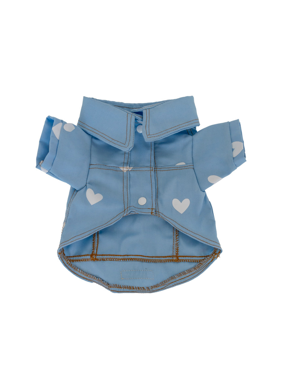 SKY BLUE DENIM HEART | Jacket